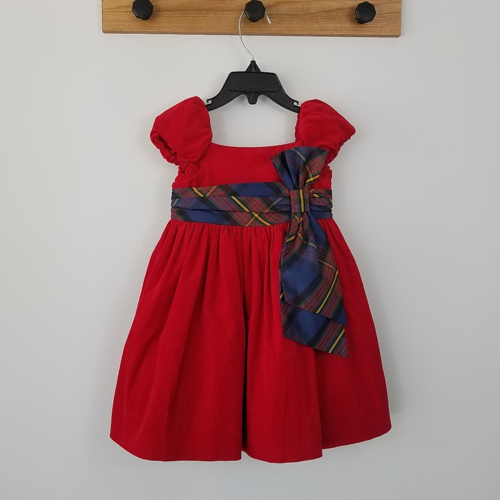 Ralph Lauren corduroy & plaid holiday dress
